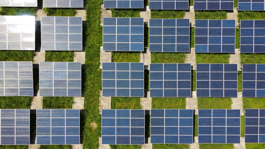 Image of a solar plant from above
